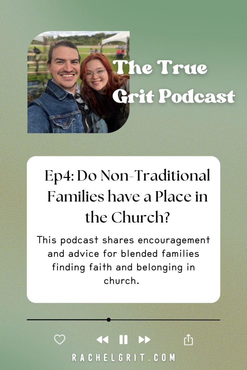 This podcast shares encouragement and advice for blended families finding faith and belonging in church.